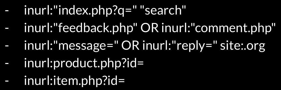 Google Dorks